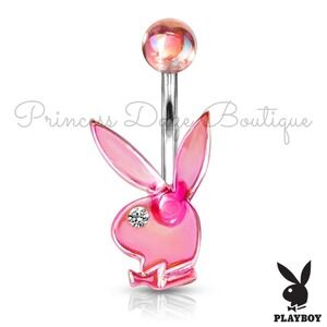 Pink‎ Playboy Belly Button Ring